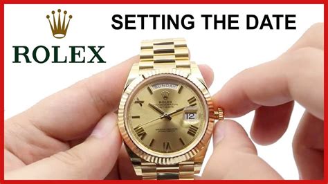 cara setting jam rolex|How To Set The Date and Time On a Rolex Datejust.